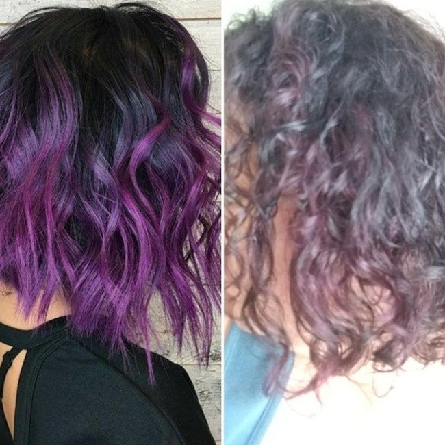 Staf salon mengatakan wanita ini tak perlu bleaching untuk mendapatkan warna ungu seperti ekspektasi. Tapi realitanya sungguh bikin kesal. Foto: Reddit MsDyn0mite
