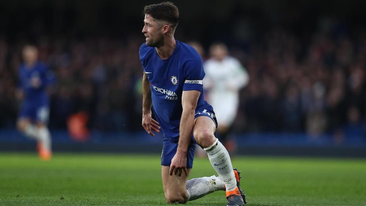 Gary Cahill baru main 25 kali di Premier League musim ini (Foto: Catherine Ivill/Getty Images)