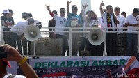 Deklarator relawan nasional #2019GantiPresiden, Mardani Ali Sera memimpin pembacaan deklarasi, , Minggu (6/5).