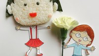 Sosok gadis periang Chibi Maruko Chan juga dibuat oleh horiharu1213. Lengkap dengan bibir merahnya. Jadi sayang dimakan ya? Foto: Instagram horiharu1213