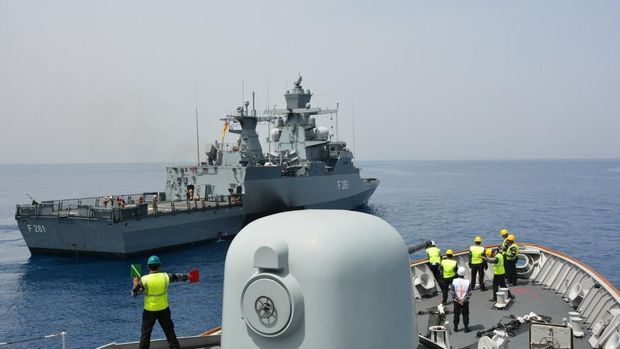 TNI AL Latihan Bareng Tentara Jerman di Laut Mediterania