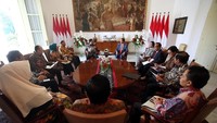 Suasana pertemuan Jokowi dan pimpinan DPD.