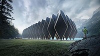 Inilah Tetra Hotel, penginapan di masa depan dengan konsep paling futuristik sedunia. Desain masa depan terlihat jelas dari bentuk bangunan yang dibuat menjadi bentuk tetra atau segitiga ruang empat. (WSP)