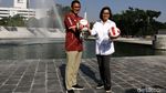 Duet Sri Mulyani dan Sandiaga Uno Cek Lapangan Banteng