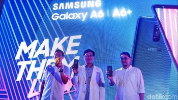 Sayangnya, Galaxy A6 dan A6+ belum akan menyapa toko ponsel retail dalam waktu dekat. Foto: detikINET/Adi Fida Rahman