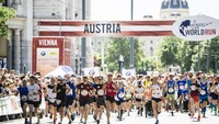 Wings For Life World Run juga dilaksanakan di Vienna, Austria. Red Bull Media House/ via Reuters.