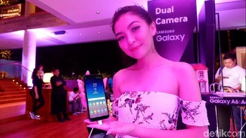 Galaxy A6 dan Galaxy A6+ menyasar kalangan milenial. Foto: detikINET/Adi Fida Rahman