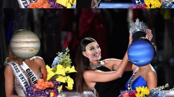 Sontak netizen membuat meme untuk menggambarkan dirinya yang plin-plan, seperti Steve Harvey saat salah menyebut pemenang Miss Universe 2015. Foto: Twitter