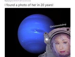 Ariana Grande Jadi Bulan-bulanan NASA dan Meme Kocak Netizen