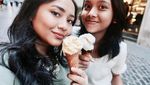 Begini Pose Manis Gita Gutawa Saat Ngopi dan Nikmati Gelato