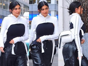 Gaya Kylie Jenner Pakai Jaket di Atas Dada, Yay or Nay?