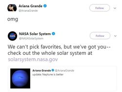 Ariana Grande Jadi Bulan-bulanan NASA dan Meme Kocak Netizen