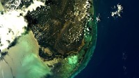 NASA juga suka tebak-tebakan. Seperti foto yang satu ini, tebak ada di Everglades National Park, Crater Lake National Park atau Channel Islands National Park? (Instagram/nasa)