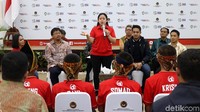 Puan melepas kontingen Piala Dunia Anak Jalanan (Street Child World Cup) di Kemenko PMK, Jalan Medan Merdeka Barat, Gambir, Jakarta Pusat, Selasa (8/5/2018).