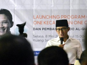 Sandiaga Ingin Terapkan Berbagi Buka Puasa Seperti di Mekah