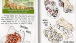 Keren! Wanita Ini Tulis Ulasan Makanan dengan Gambar di Buku Hariannya