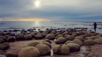 Suasana pantai begitu tenang (fabi_caminando/Instagram)