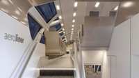 Dewan juri RedDot memuji AeroLiner 3000 karena desainnya yang elegan dan mewah yang memanfaatkan material dan permukaan kereta yang tahan lama. Inhabitat/Istimewa.