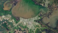 Danau Pontchartrain di AS yang dipotret NASA, cantik ya! (Instagram/nasa)