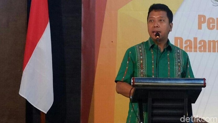 Ketua Umum PPP, Romahurmuziy dalam acara sosialisasi di Banjarnegara, Selasa (8/5/2018).
