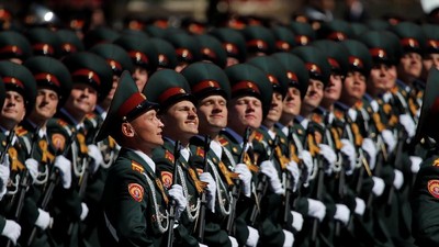 Foto: Militer Rusia di Parade Peringatan Kalahnya Nazi Jerman