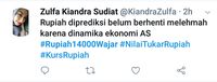 Dolar Rp 14.000, Muncul #Rupiah14000Wajar