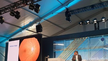 Ini adalah salah satu sesi khusus yang membahas implementasi kecerdasan buatan dalam mendeteksi secara dini potensi kebutaan mata karena diabetes. Foto: detikINET/Fino Yurio Kristo