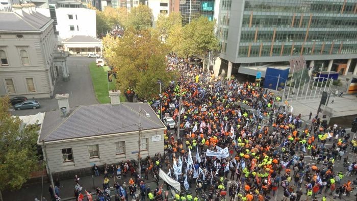 Protes Serikat Pekerja di Melbourne Soal Upah Minimum