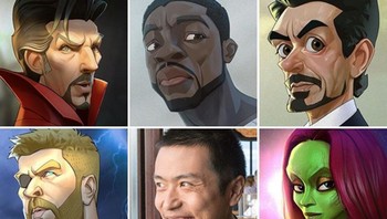 Ini dia sosok Xi Ding (tengah) bersama karya-karya kerennya. (Foto: Instagram)