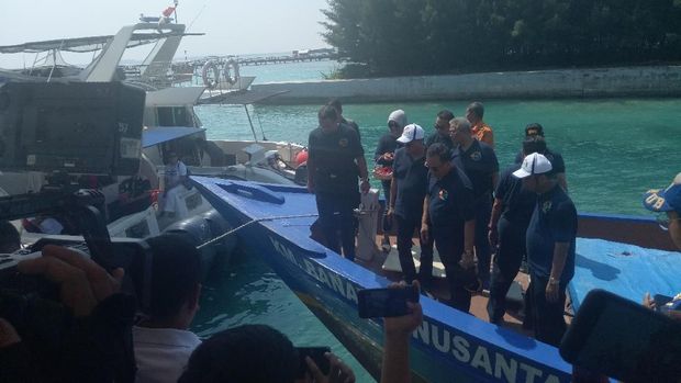 Anies juga meresmikan kapal hibah dai Kemenhub.