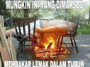 7 Gambar Lucu Usaha Orang-orang Bakar Kalori dan Lemak