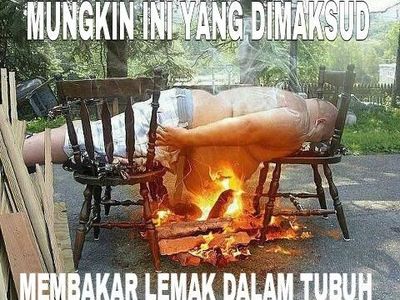 7 Gambar Lucu Usaha Orang-orang Bakar Kalori dan Lemak