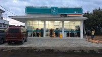 Berukuran sekitar 10x10 meter persegi, Umat Mart (Ummart) memiliki desain sederhana mirip toko retail seperti Alfamart, Indomaret dan toko retail lainnya. Pool/Hipmi.