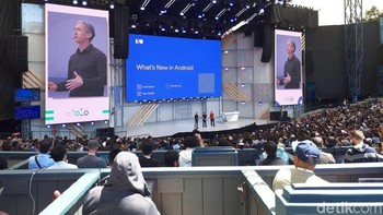 Kalau ini adalah sesi untuk developer yang bertema kemampuan baru yang dibenamkan di Android P. Foto: detikINET/Fino Yurio Kristo