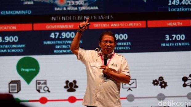 Menkominfo Rudiantara di sela-sela acara.