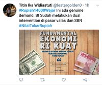 Dolar Rp 14.000, Muncul #Rupiah14000Wajar