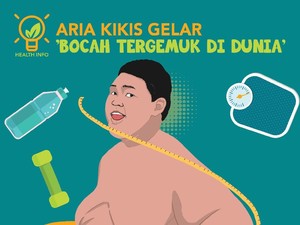 Infografis: Perjuangan Aria Tinggalkan Gelar Bocah Tergemuk di Dunia