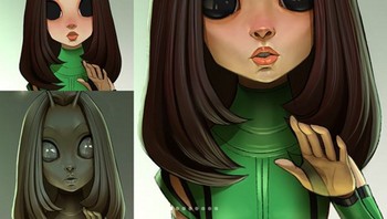 Berkat kemampuannya, kini ia memiliki 72 ribu followers. Gambar karakter Mantis. (Foto: Instagram)