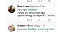 Kurang ajar kamu, merebut kepopularitasan aku yang sedang naik, kata Thai Tea. Eits kata netizen deh, yang mewakili Thai Tea. Foto: Istimewa