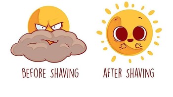 Sebelum cukuran tampangnya gahar, tapi begitu gak ada jenggotnya kayak anak kecil. Foto: Instagram @naolito