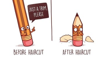 Mintanya sih potong dikit, eh malah dicukur habis. Siapa aja nih yang sering kayak gini? Foto: Instagram @naolito