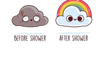 Kalau belum mandi kayaknya kucel banget rasanya, tapi begitu udah mandi langsung berseri-seri, tapi kalo yang mandinya bersih ya. Foto: Instagram @naolito