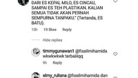 Di medsos Instagram juga tak kalah ramai. Ingat para es, mulai es kepal Milo, es cincau sampai es teh plastikan. Kalian semua tidak akan sempurna tanpaku - es batu. Duh ya iyalah, namanya juga es. Foto: Istimewa