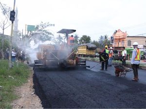 709 Km Jalan yang Dibangun Tahun Ini Pakai Aspal Buton