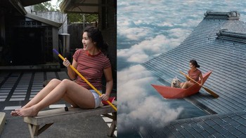 Dia memanfaatkan halaman belakang rumahnya untuk memotret dirinya sendiri. Foto: thisisinsider.com