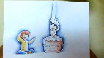 Mandi dulu yaa. (Foto: Mokhallad Habib)