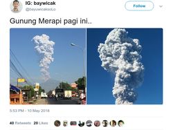 Foto-foto Letusan Merapi yang Diabadikan Netizen