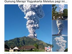 Foto-foto Letusan Merapi yang Diabadikan Netizen