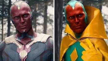 Vision, memiliki kostum jubah berwarna kuning di versi komiknya. (Foto: Boredpanda)