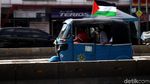 Massa Aksi 115 Bubar Kibarkan Merah Putih dan Bendera Palestina